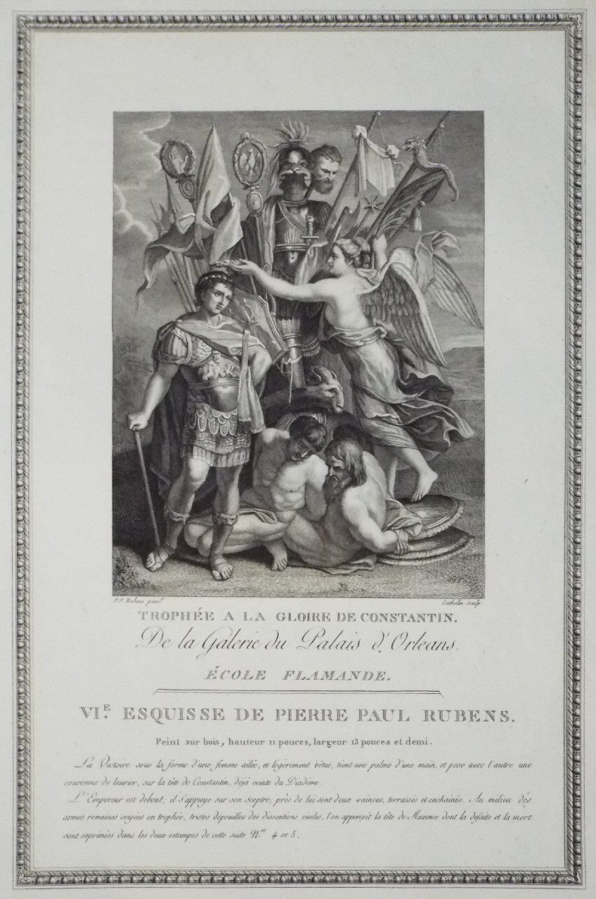 Print - Trophee de la Gloire de Constantin. De la Galerie du Palais d'Orleans. Ecole Flamande. - 