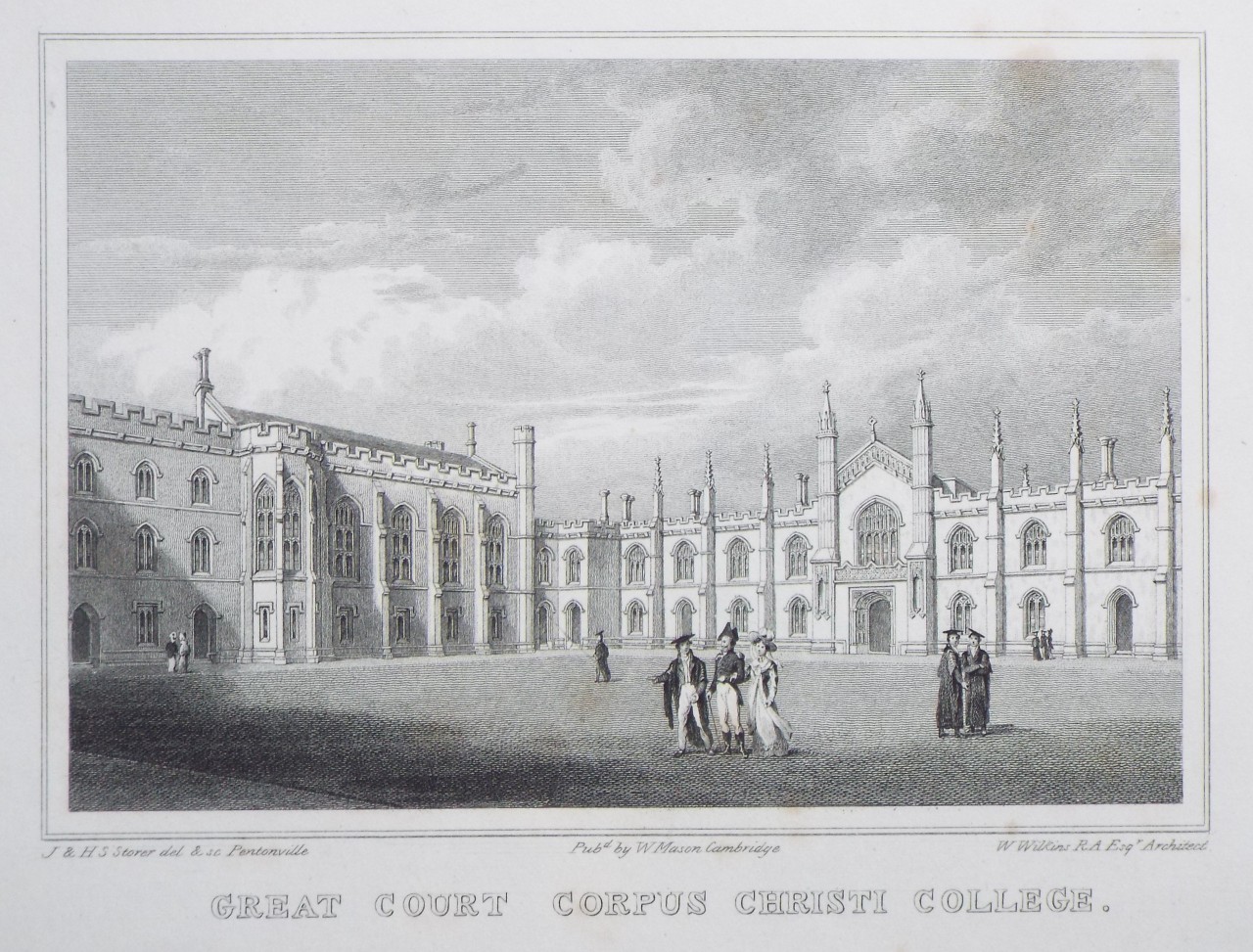 Print - Great Court Corpus Christi College. - Storer