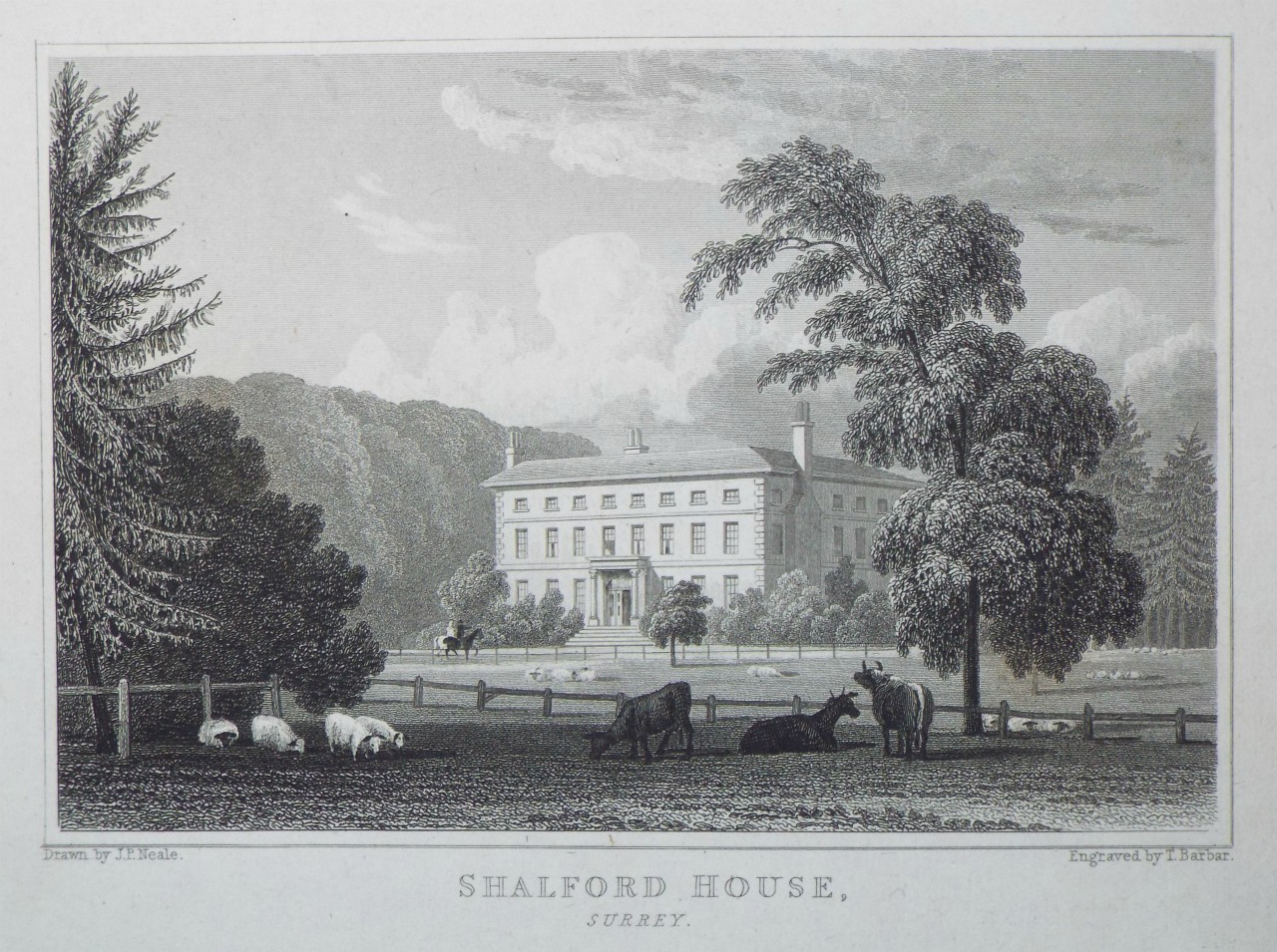 Print - Shalford House, Surrey. - Barber