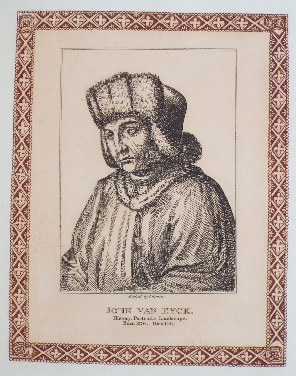 Etching - John Van Eyck. - Girtin