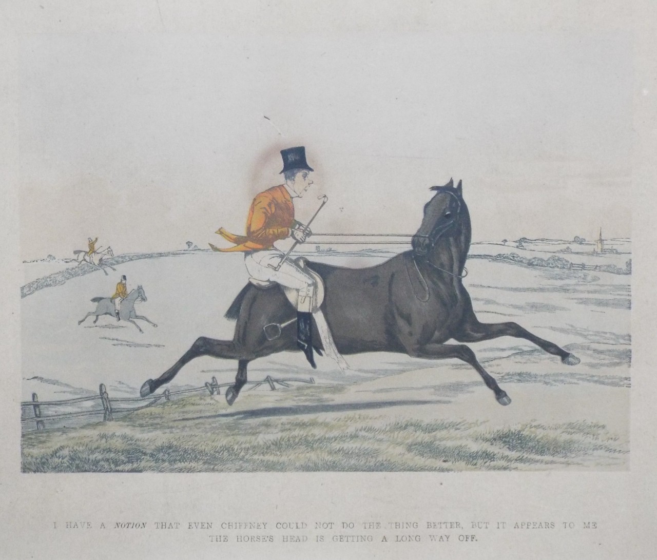 Chromo-lithograph - I have a Notion that even Chiffney could not do the thing better, but it appears to me the horse's head is getting a long way off.