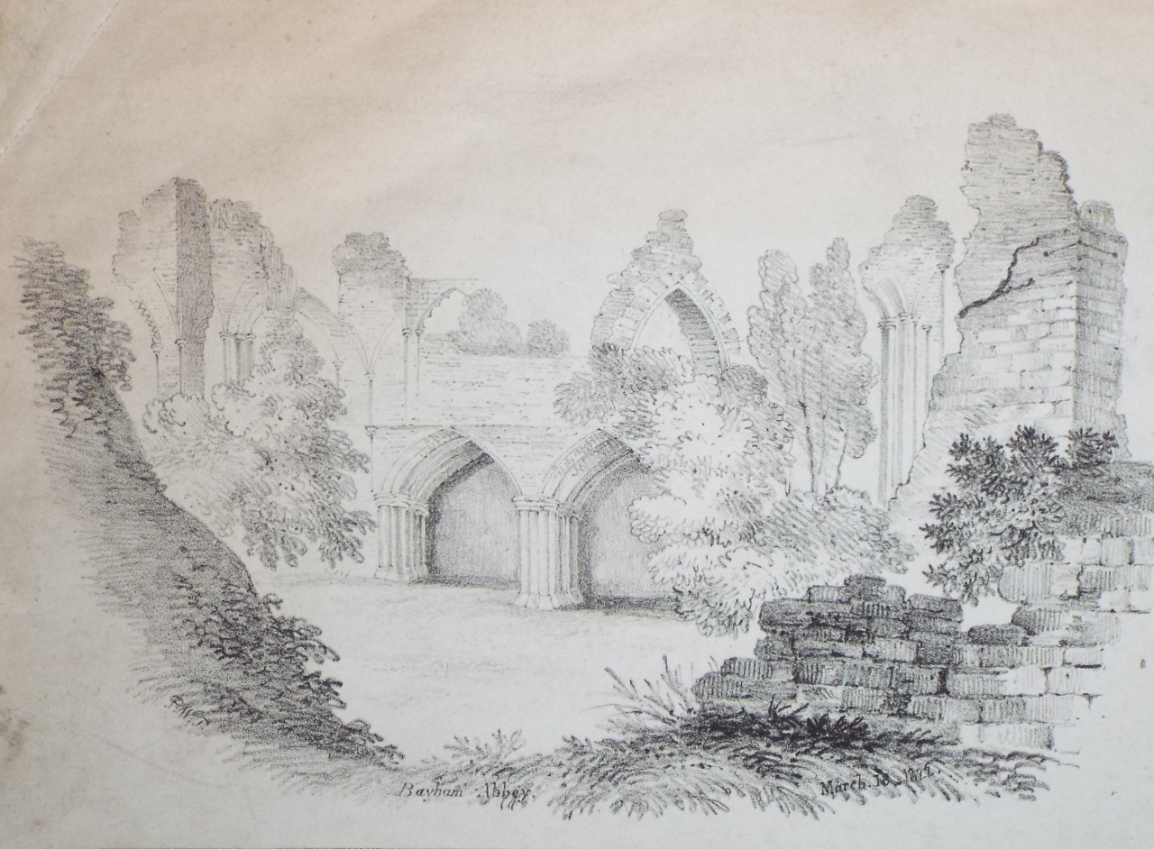 Lithograph - Bayham Abbey