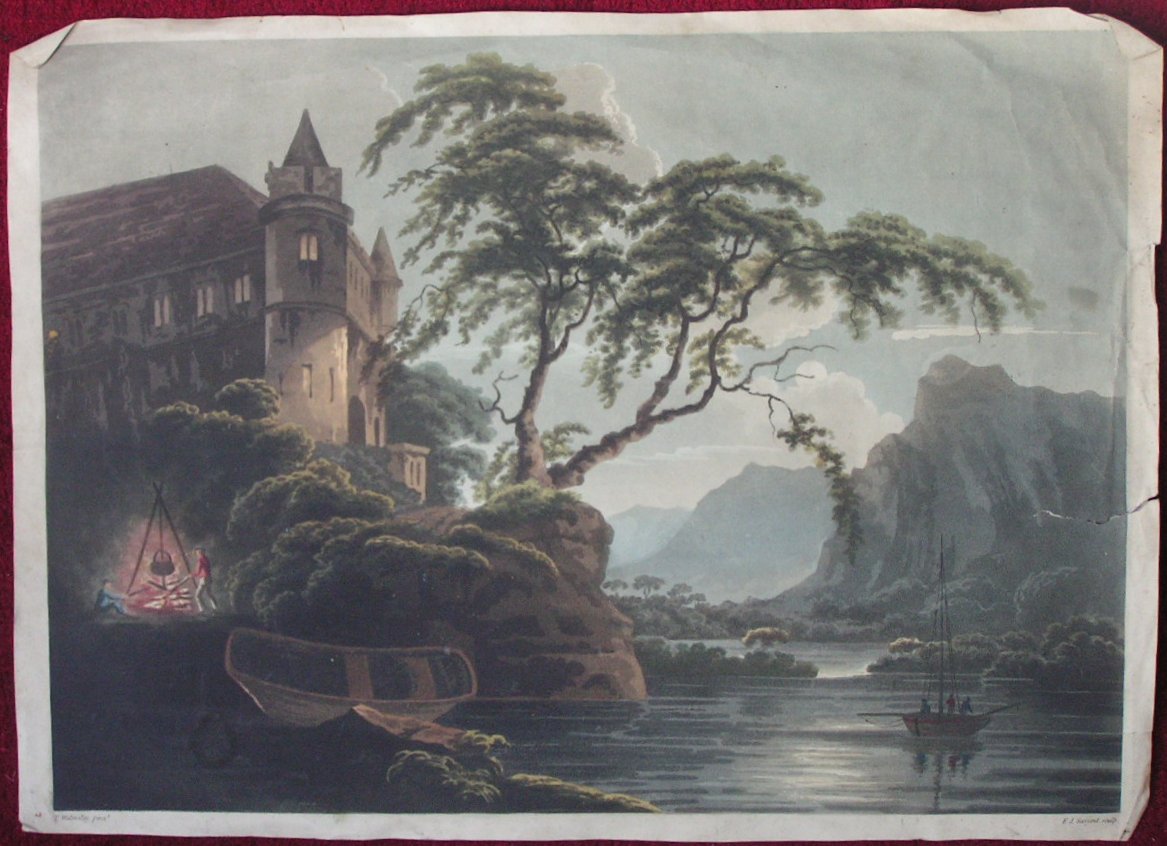 Aquatint - (Castle & Loch) - Sarjent