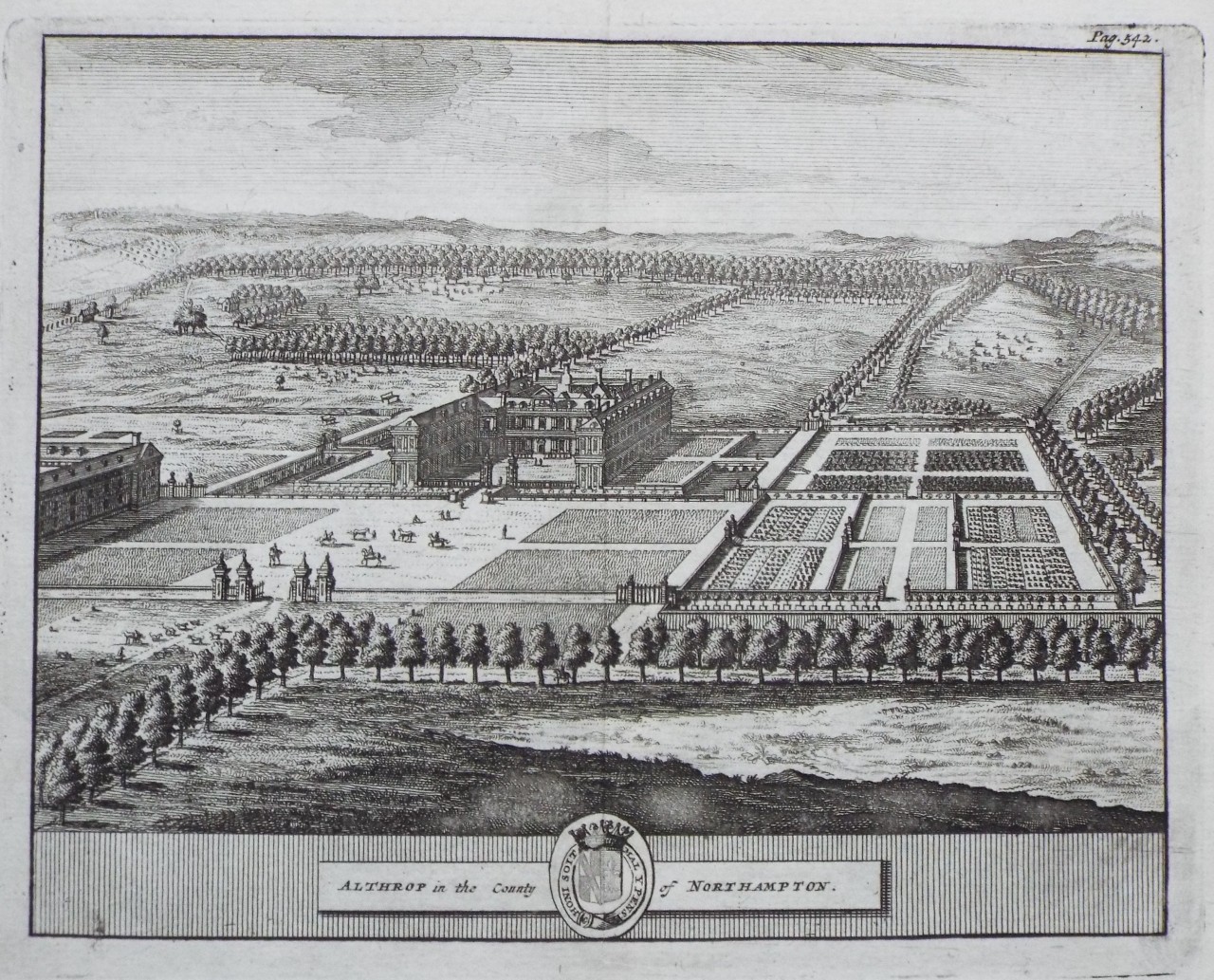 Print - Althrop in the County of Northampton.