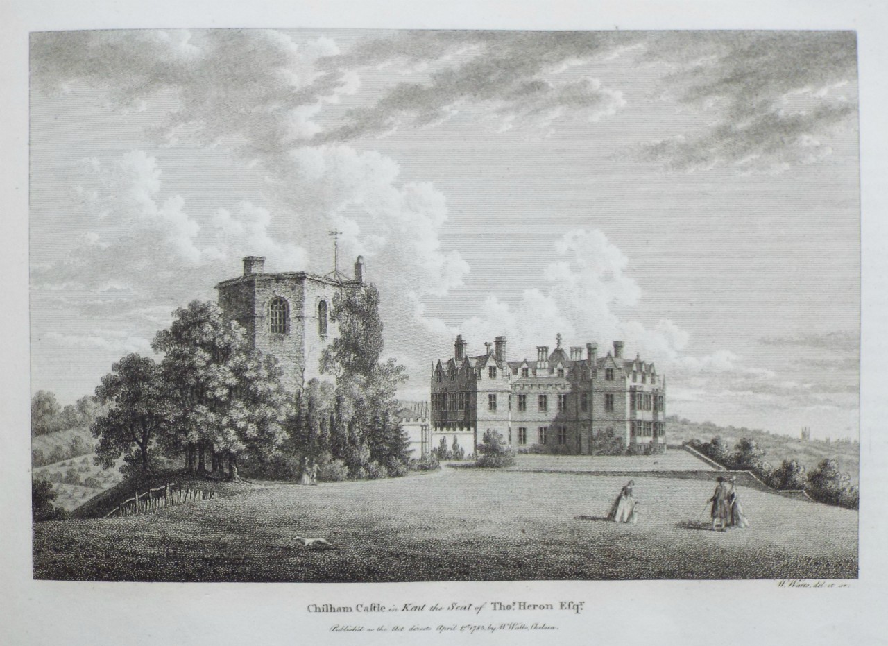 Print - Chilham Castle in Kent, the Seat of Thos. Heron Esqr. - Watts