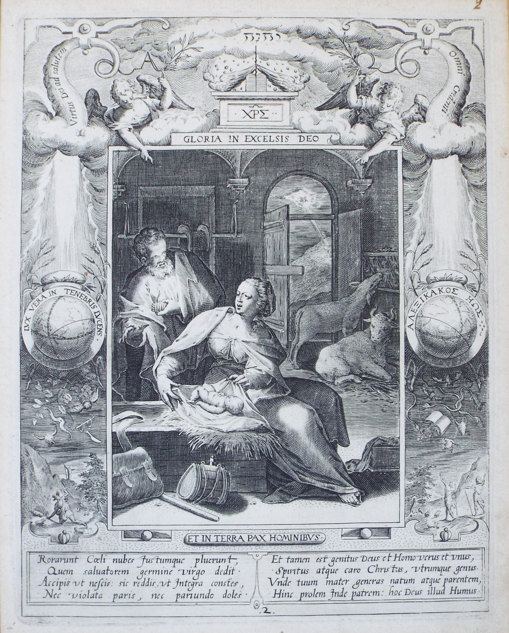 Print - The birth of Christ - Sadeler