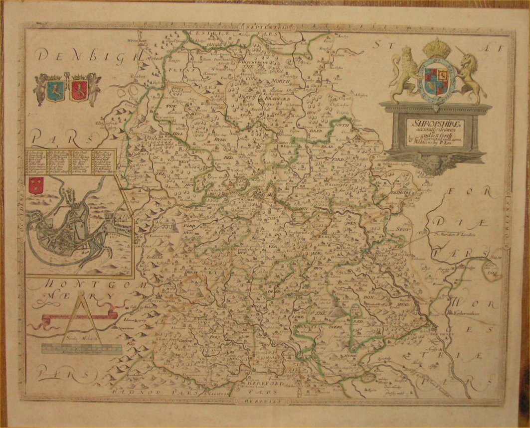 Map of Shropshire - Saxton-Lea