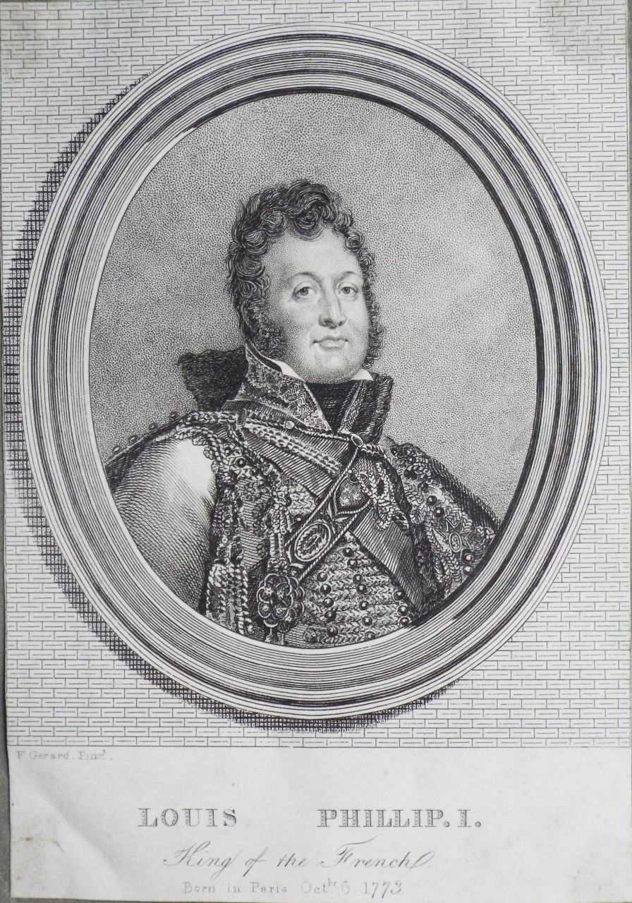Stipple - Louis Phillip. I. King of the French. Born in Paris Oct. 5 1773.