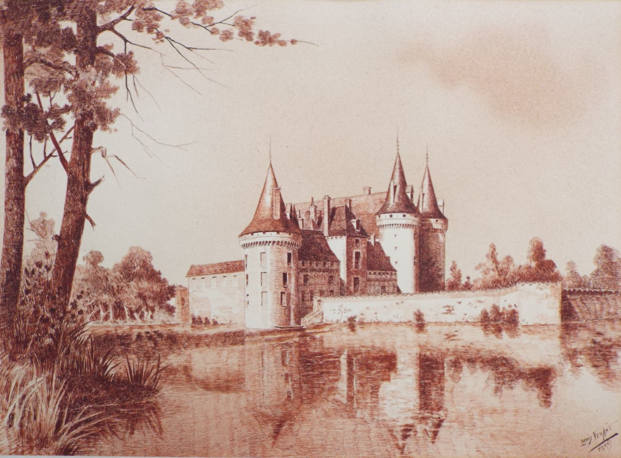 Etching - The Chateau of Sully-sur-Loire - Venant