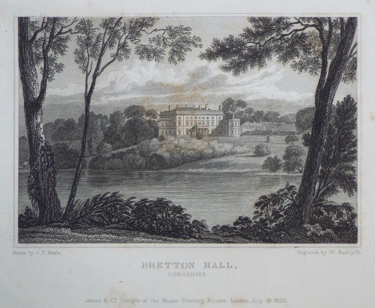 Print - Bretton Hall, Yorkshire. - Radclyffe