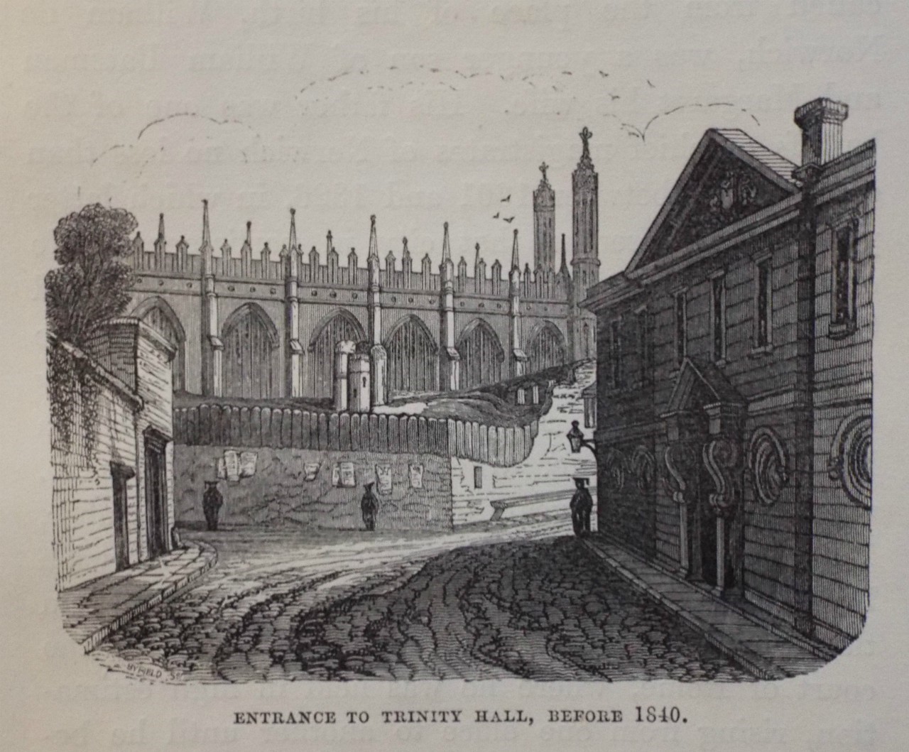 Wood - Entrance to Trinity Hall, before 1840.