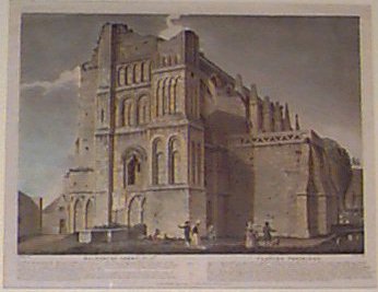 Aquatint - Malmsbury Abbey Pl. 3d. Planche Troisieme - Jukes