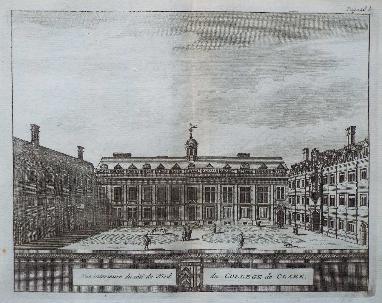 Print - Vue interieure de cote du Nord de College de Clare.