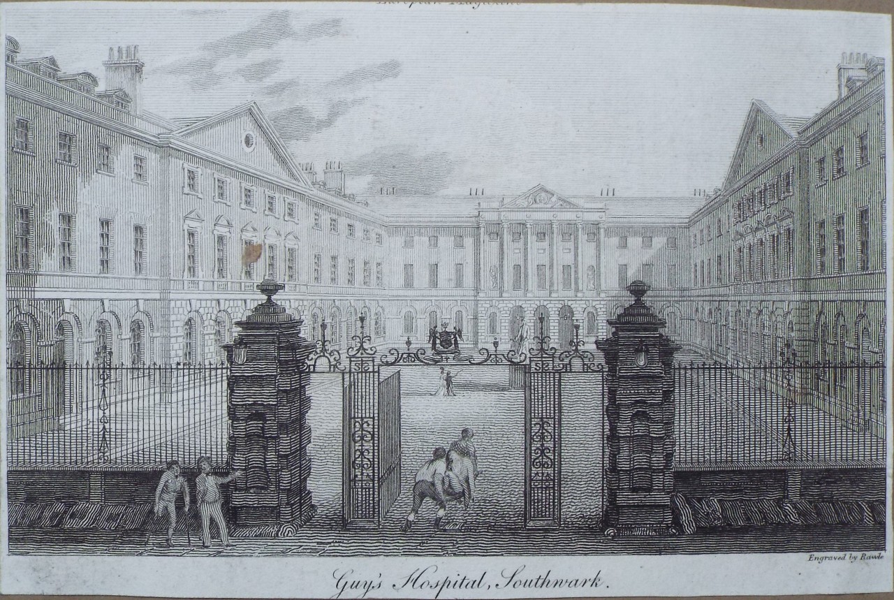Print - Guy's Hospital, Southwark. - 