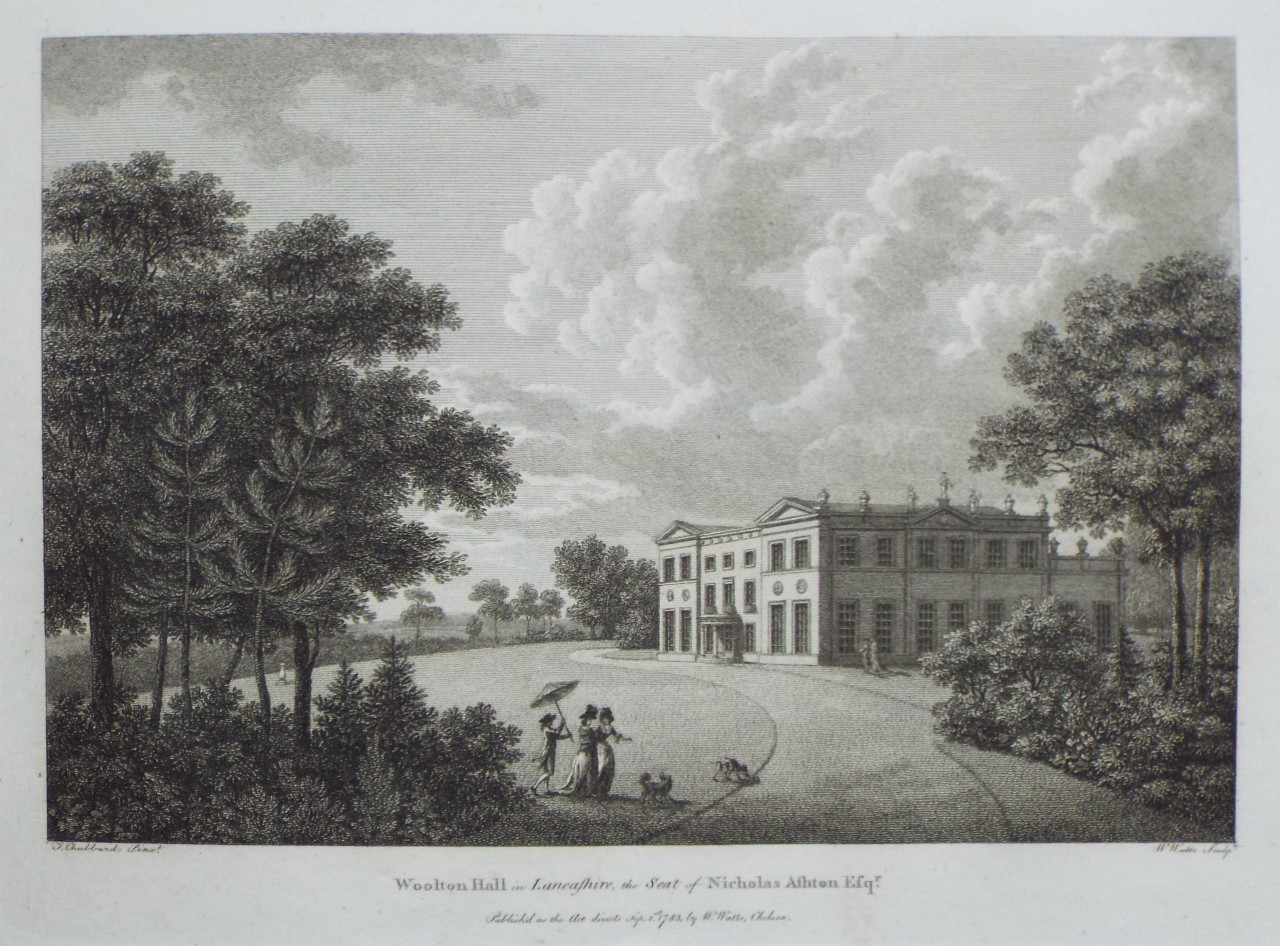 Print - Woolton Hall in Lancashire, the Seat of Nicholas Ashton Esqr. - Watts