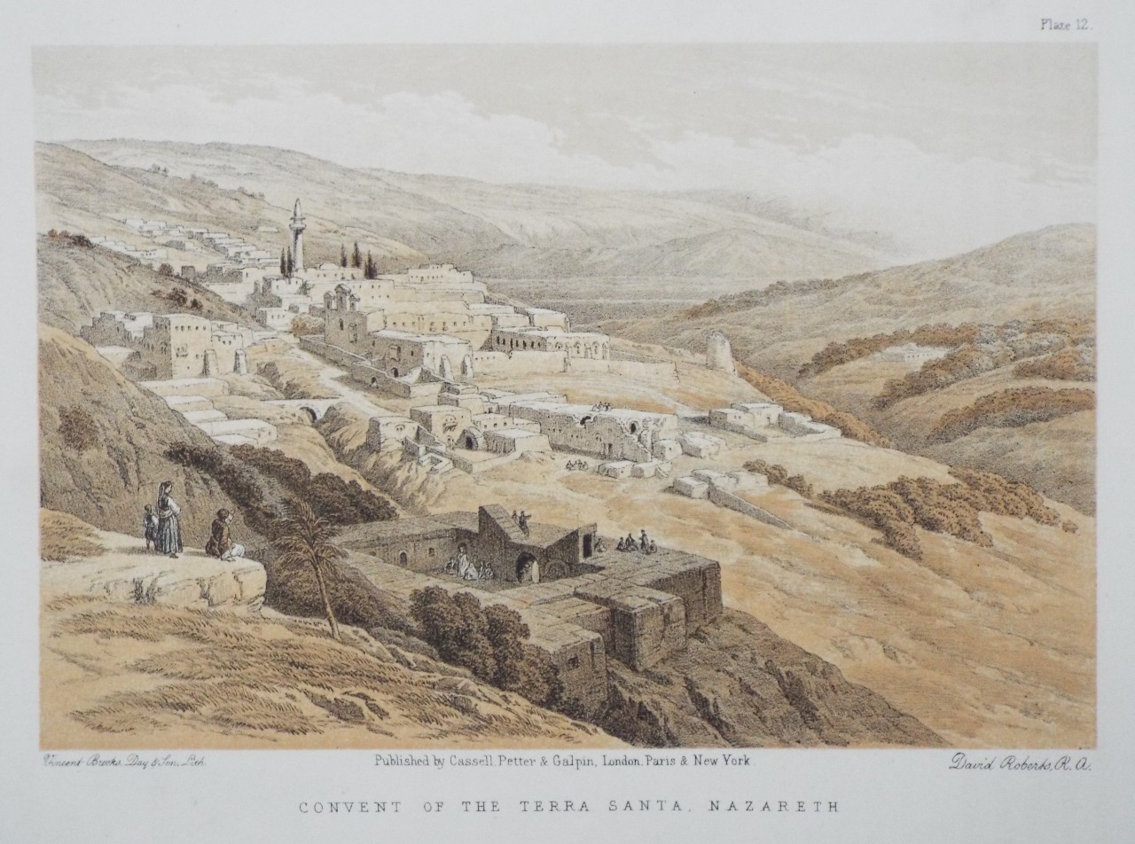 Lithograph - Convent of the Terra Santa, Nazareth.