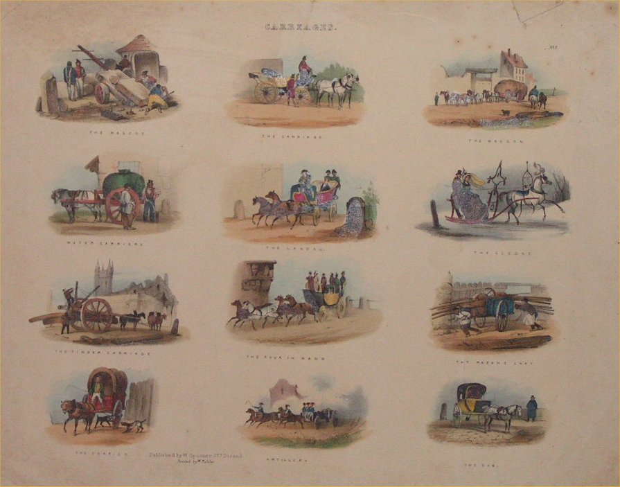 Lithograph - Carriages
