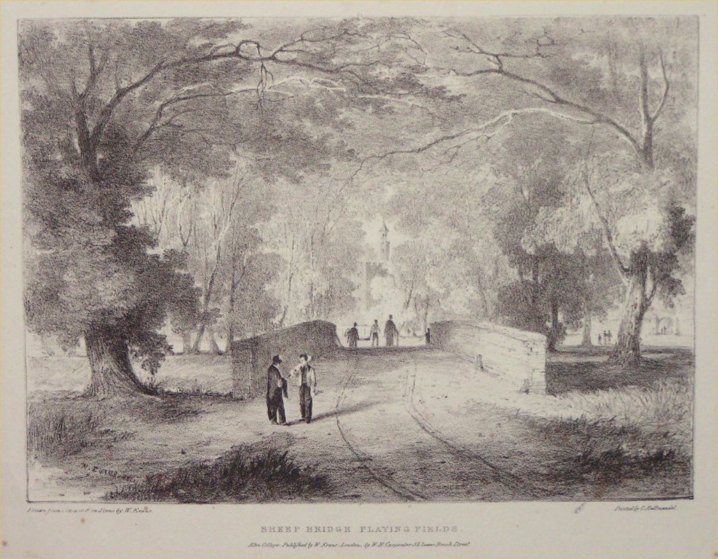 Lithograph - Sheep Bridge Playing Fields - Evans