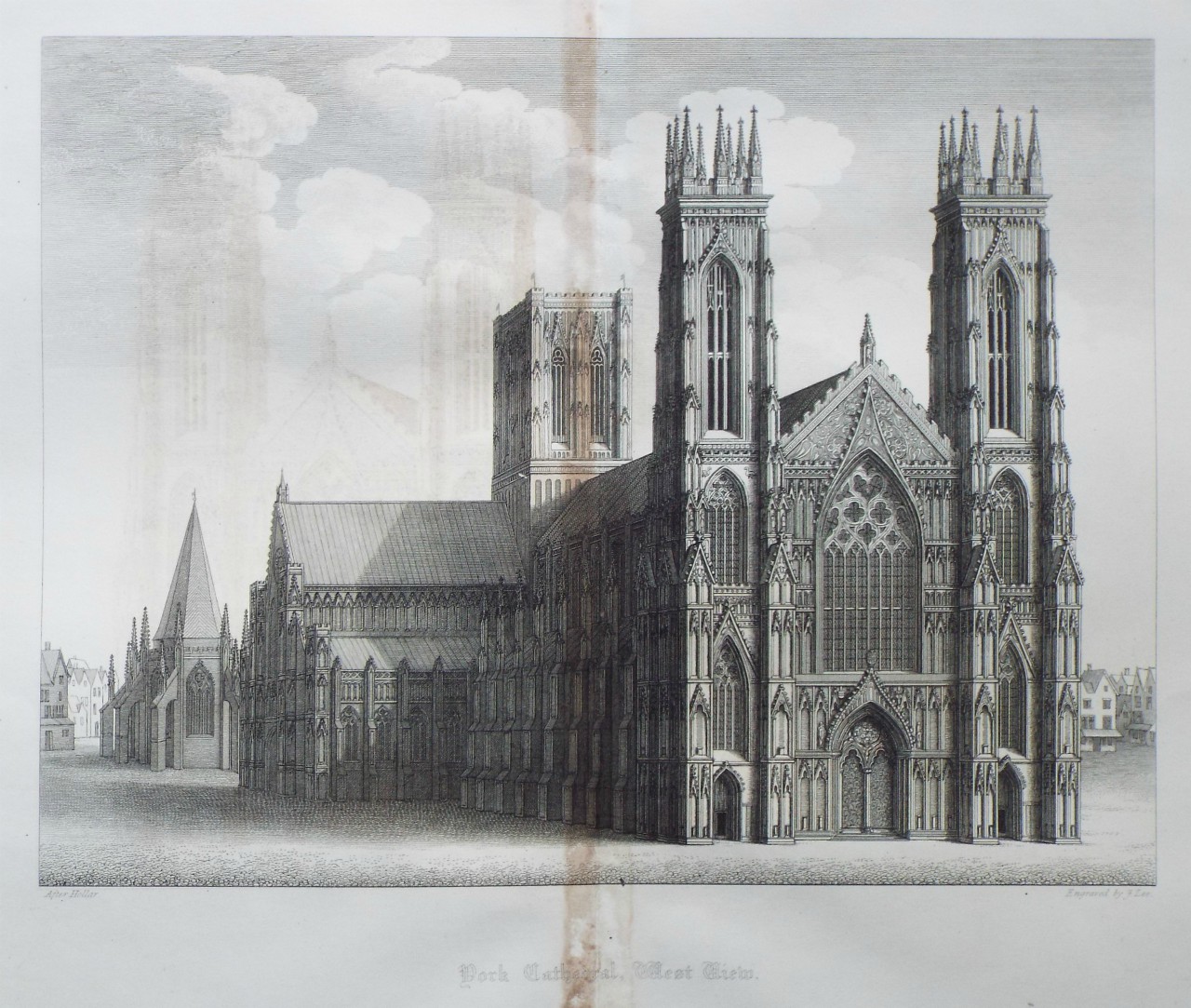 Print - York Cathedral, West View. - Coney