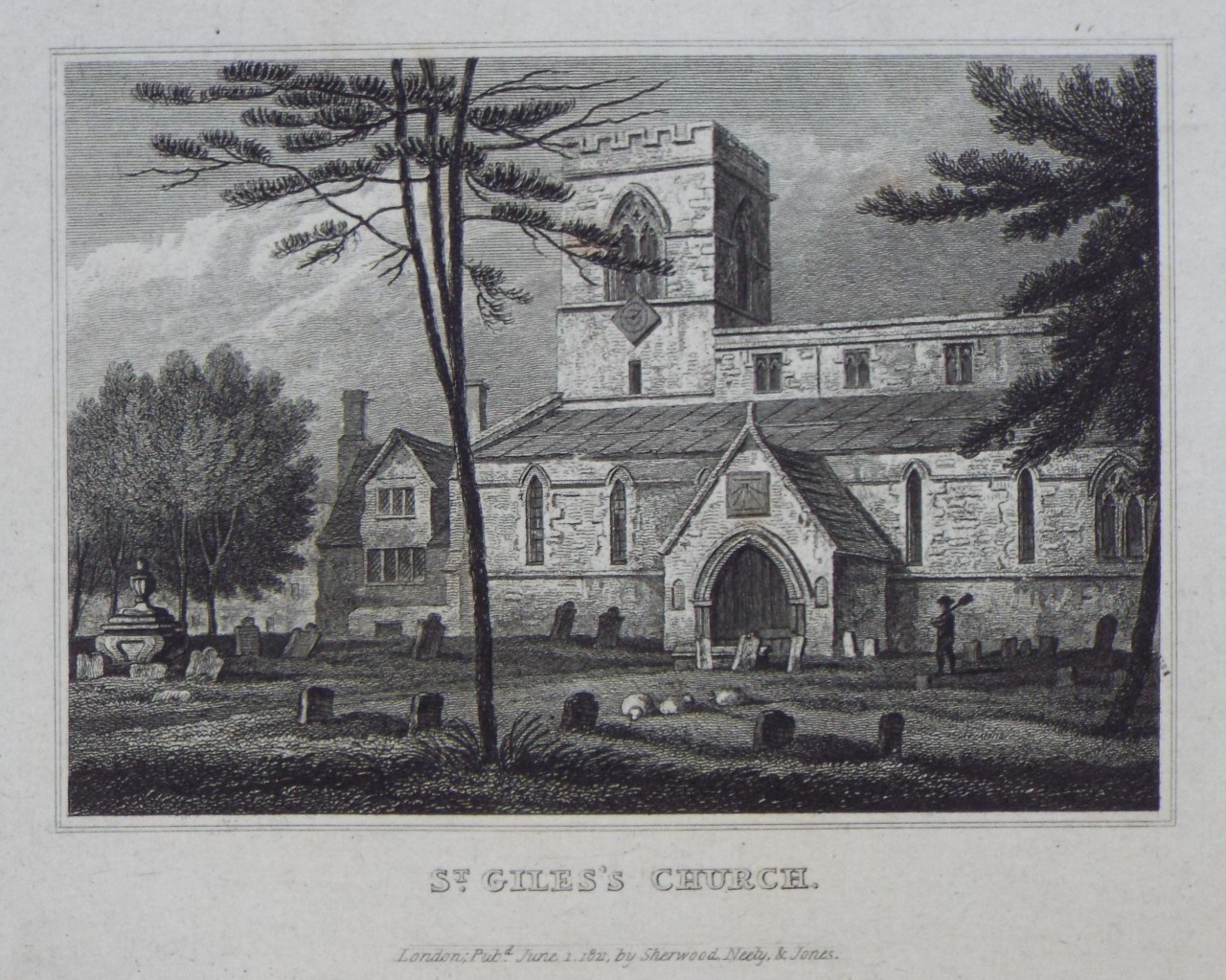 Print - St. Giles's Church. - Storer