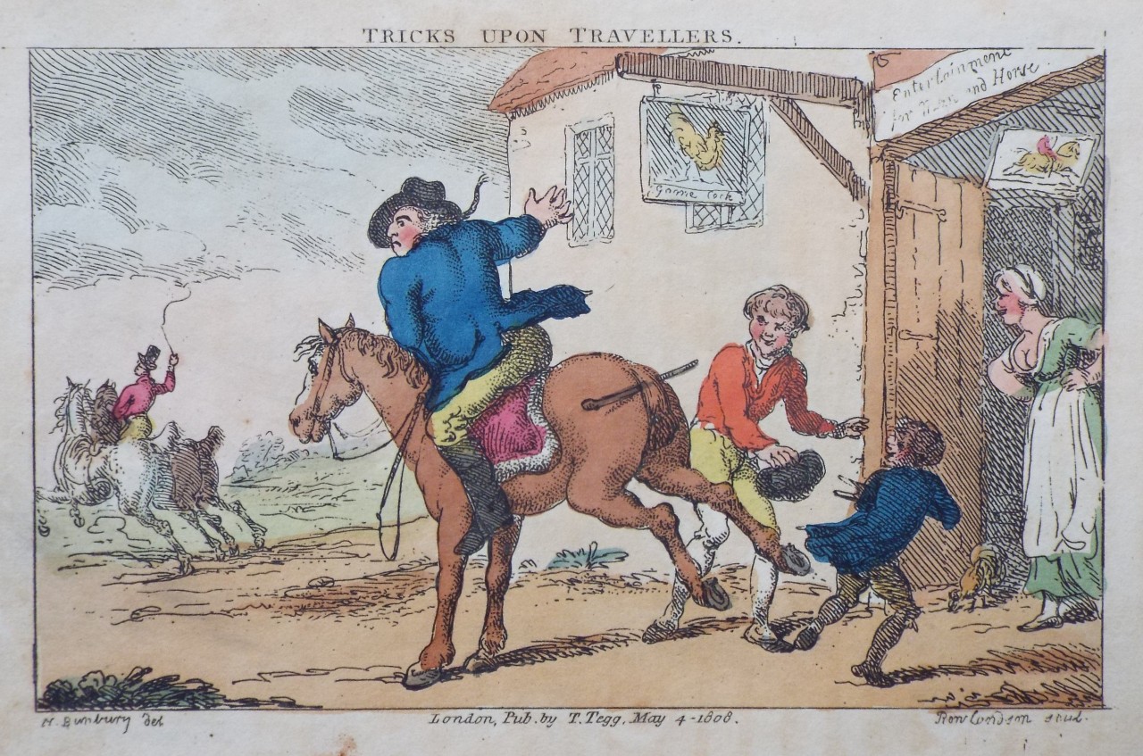 Etching - Tricks upon Travellers. - Rowlandson