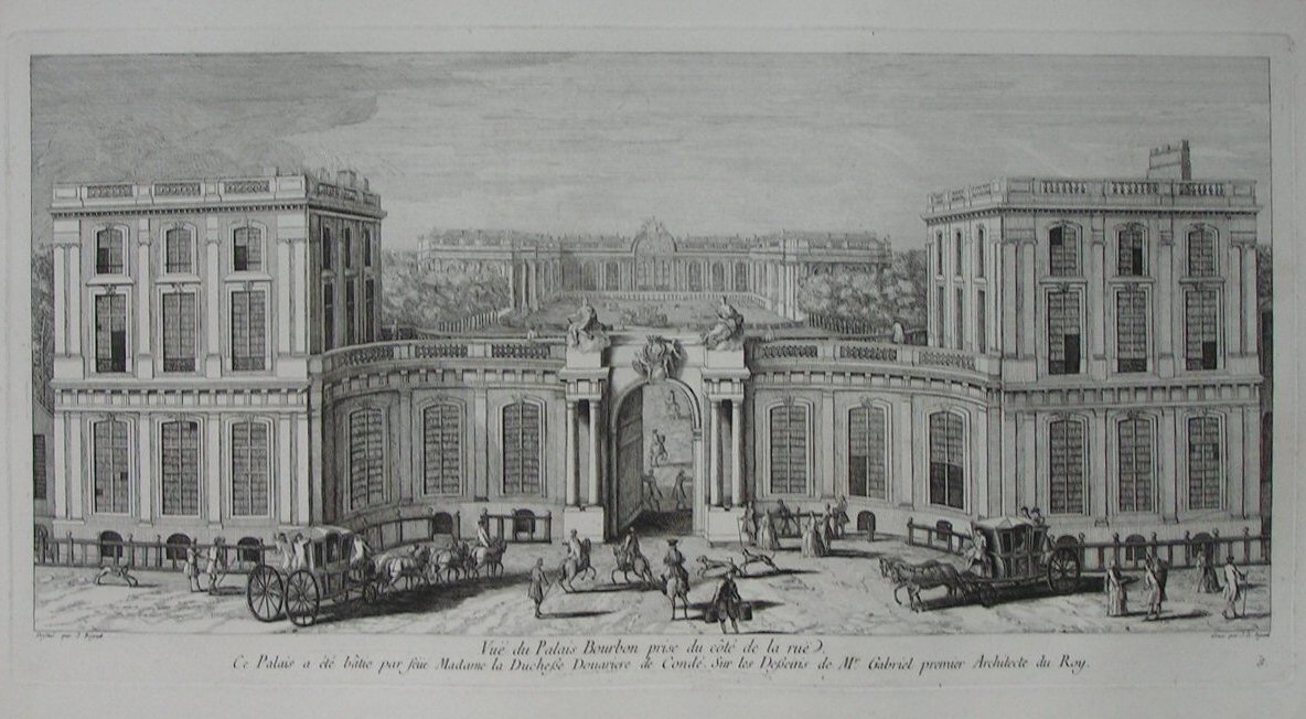Print - Vue du Palais Bourbon prise du cote de la rue - Rigaud