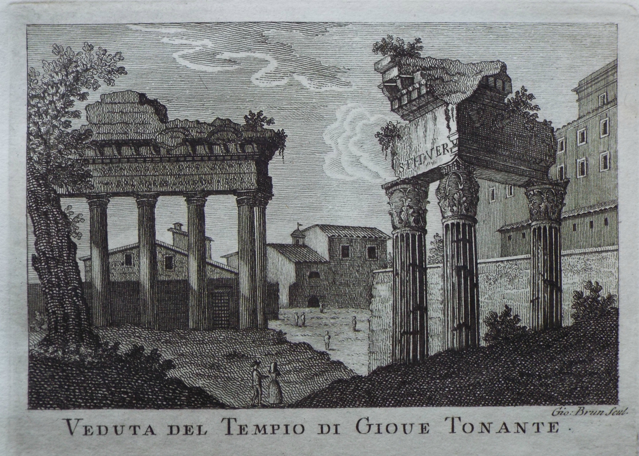 Print - Veduta del Tempio di Gioue Tonante - Brun