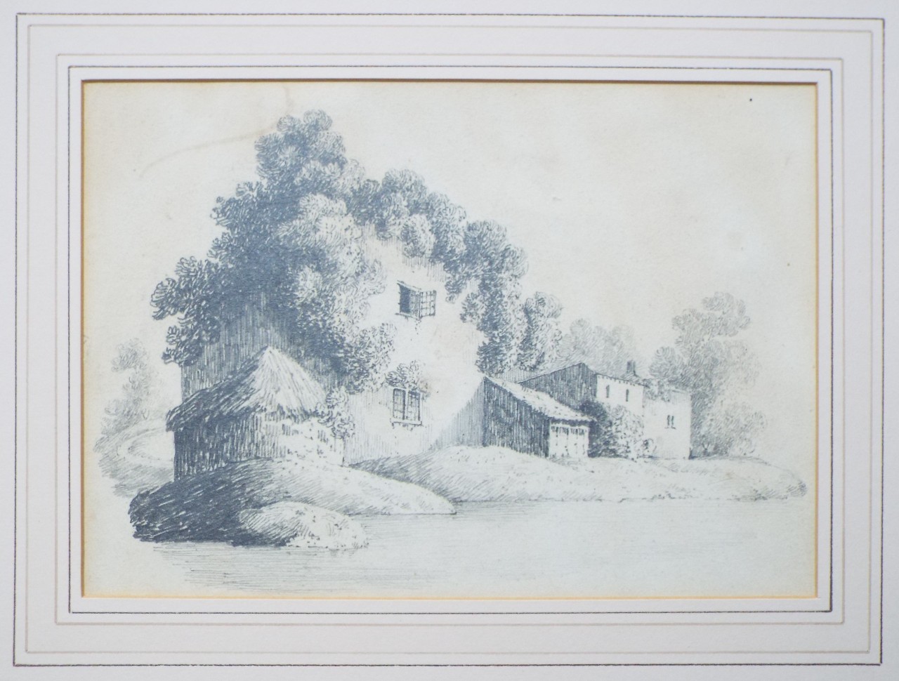 Pencil drawing - Farm house?