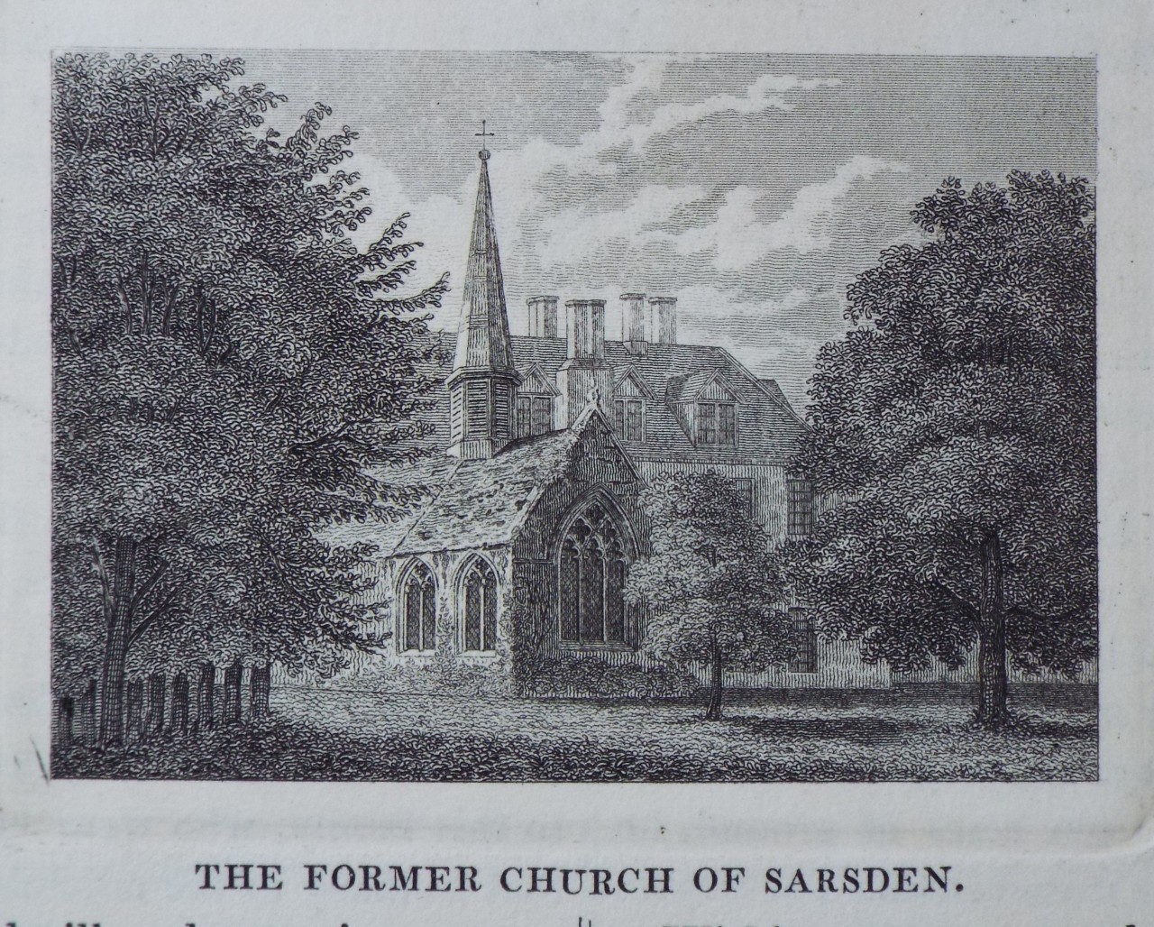 Print - The Former Church of Sarsden.