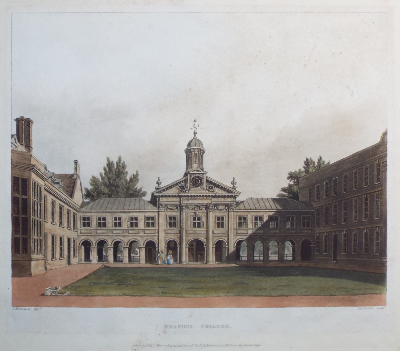 Aquatint - Emanuel College. - Stadler