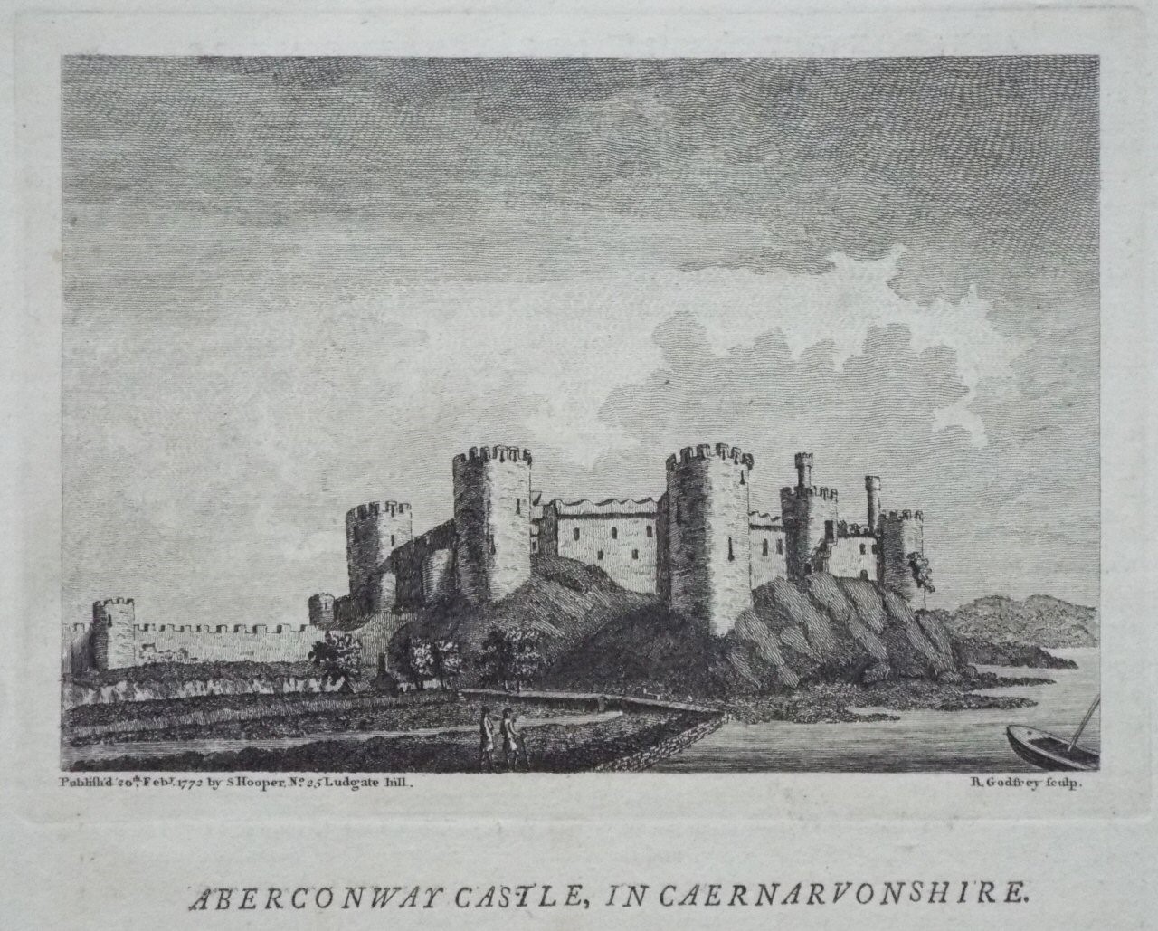 Print - Aberconway Castle, in Caenarvonshire - Godfrey