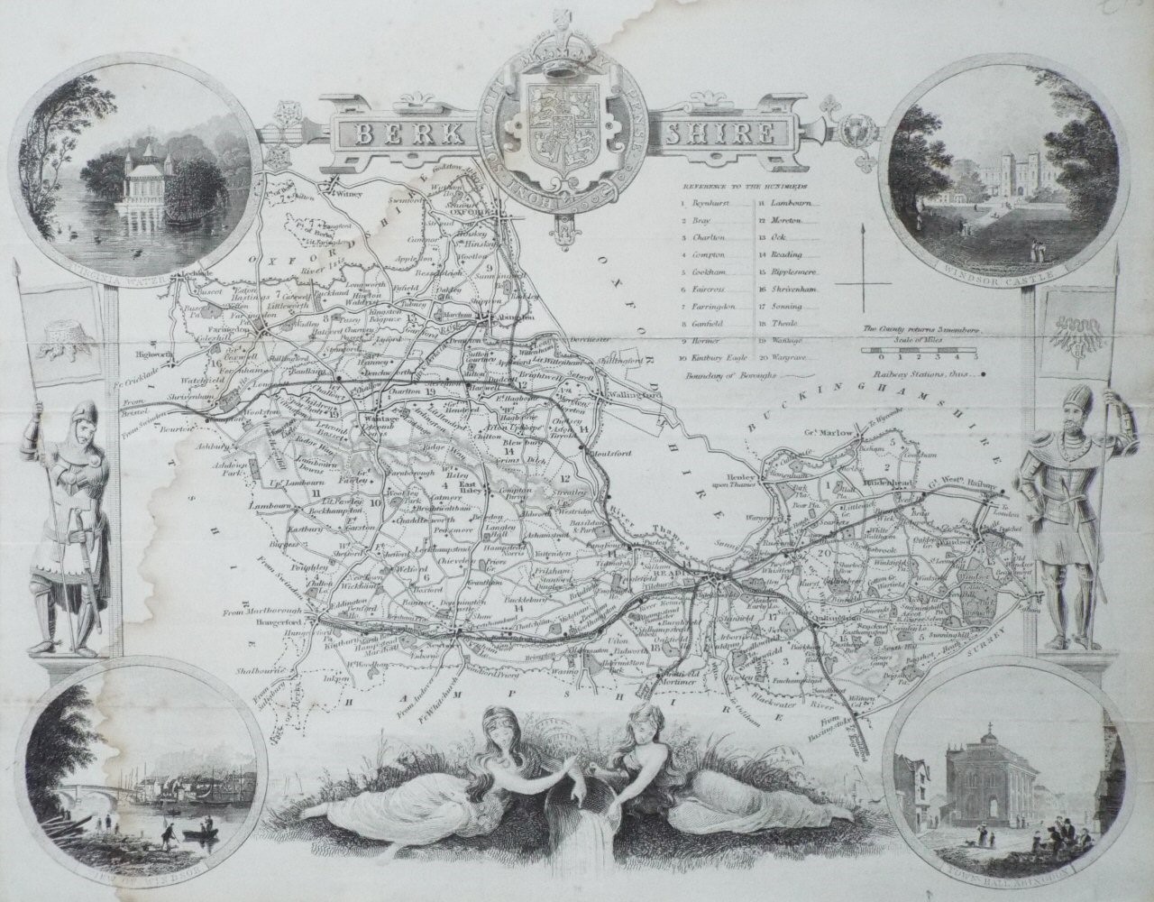 Map of Berkshire - Moule