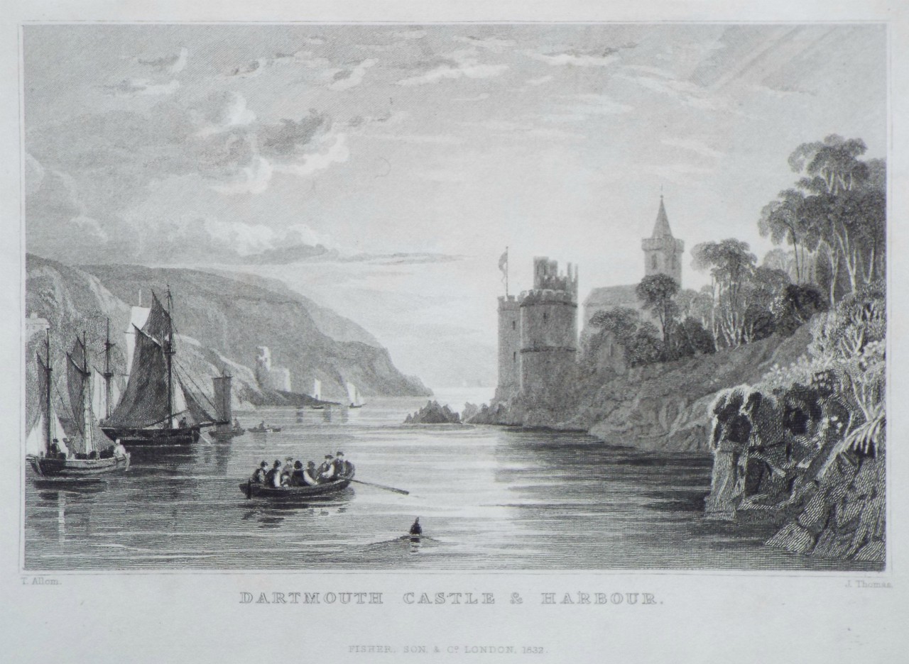 Print - Dartmouth Castle and Harbour.. - Thomas