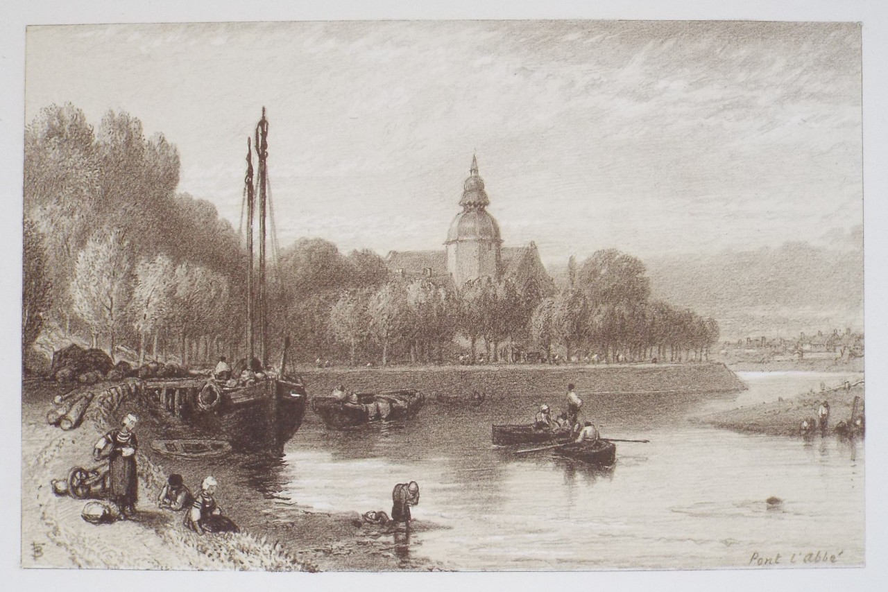 Lithograph - Pont l'Abbe. General View. - Foster