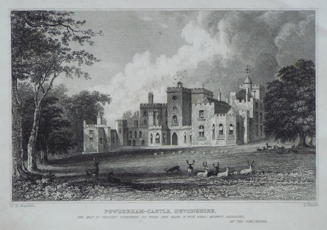 Print - Powderham-Castle, Devonshire. - Smith