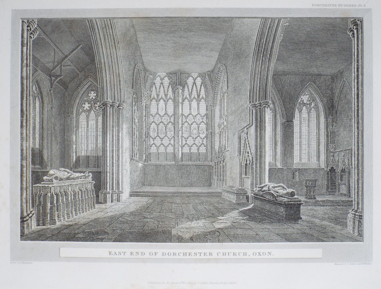 Print - East End of Dorchester Church, Oxon. - Skelton