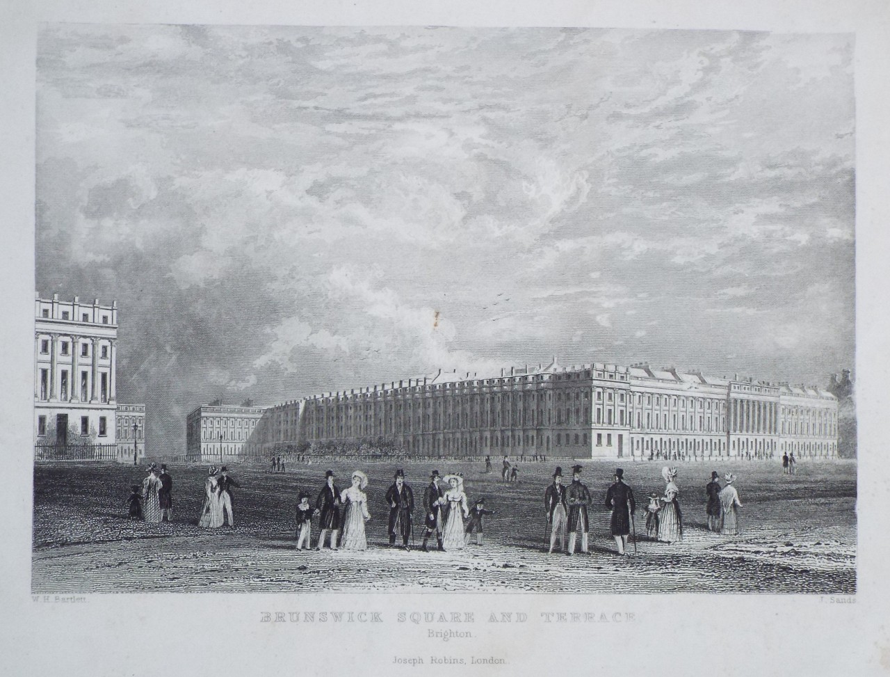 Print - Brunswick Square and Terrace Brighton. - Sands