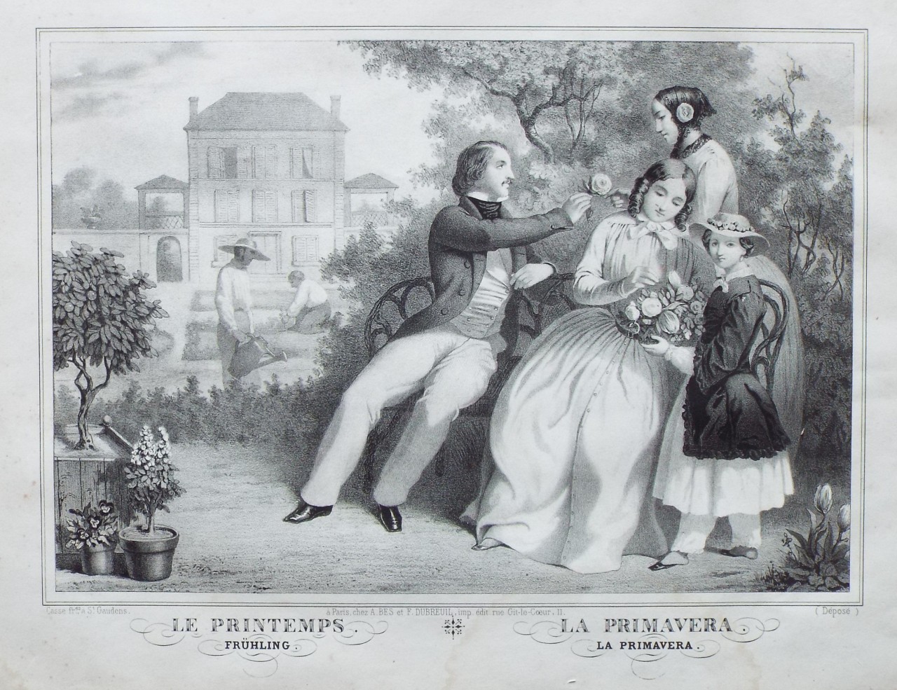 Lithograph - Le Printemps. La Primavera.