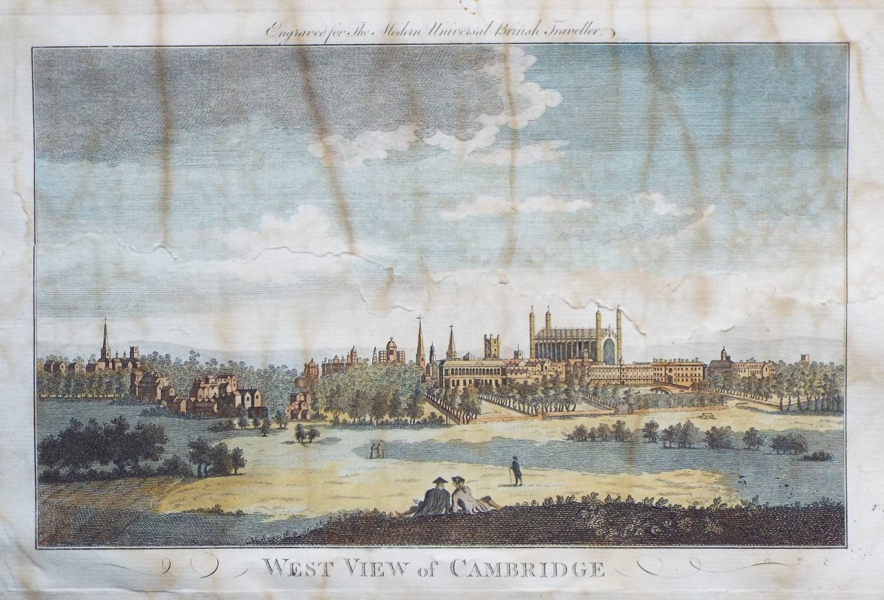 Print - West View of Cambridge.