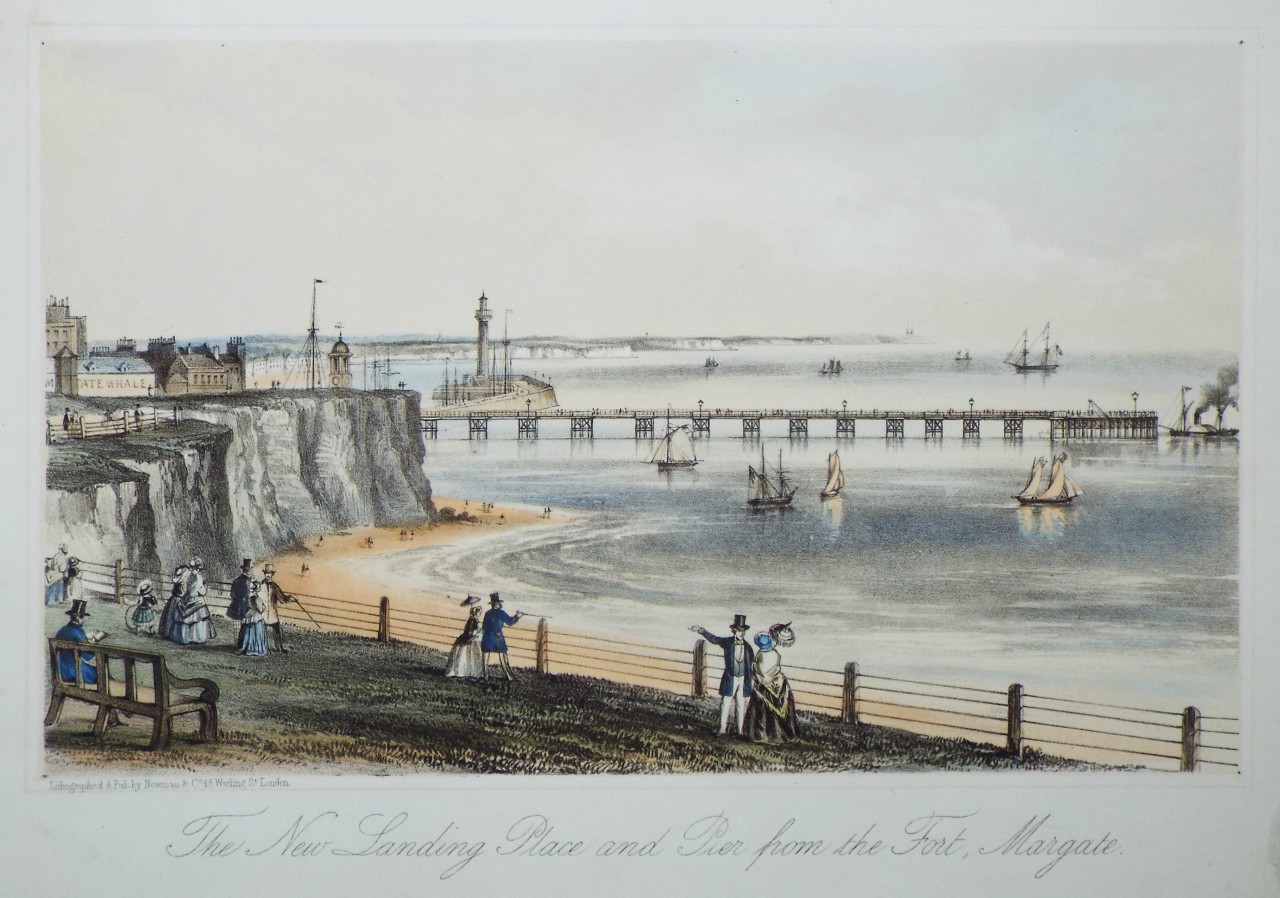 Lithograph - The New Landing Place and Pier from the Fort, Margate.