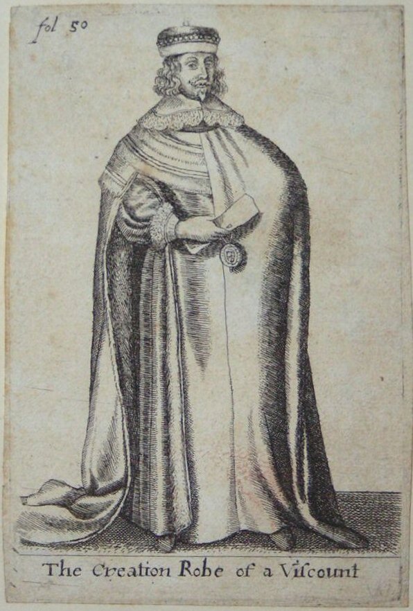 Etching - The Creation Robe of a Viscount - Hollar