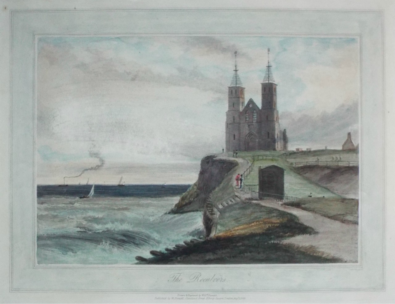 Aquatint - The Reculvers. - Daniell