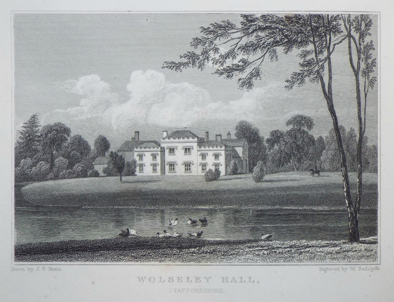 Print - Wolseley Hall, Staffordshire.