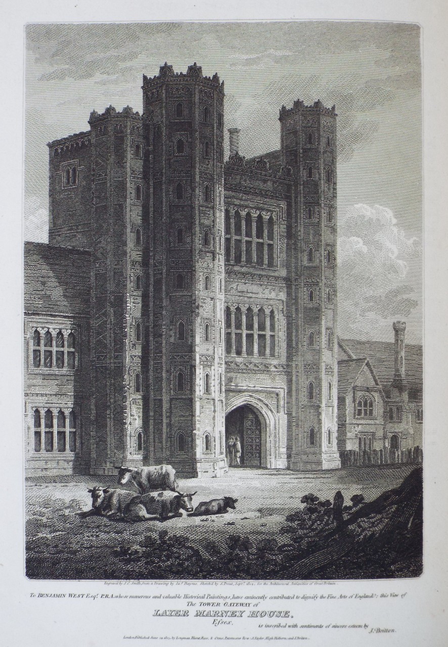 Print - The Tower Gateway of Layer Marney House, Essex. - Smith