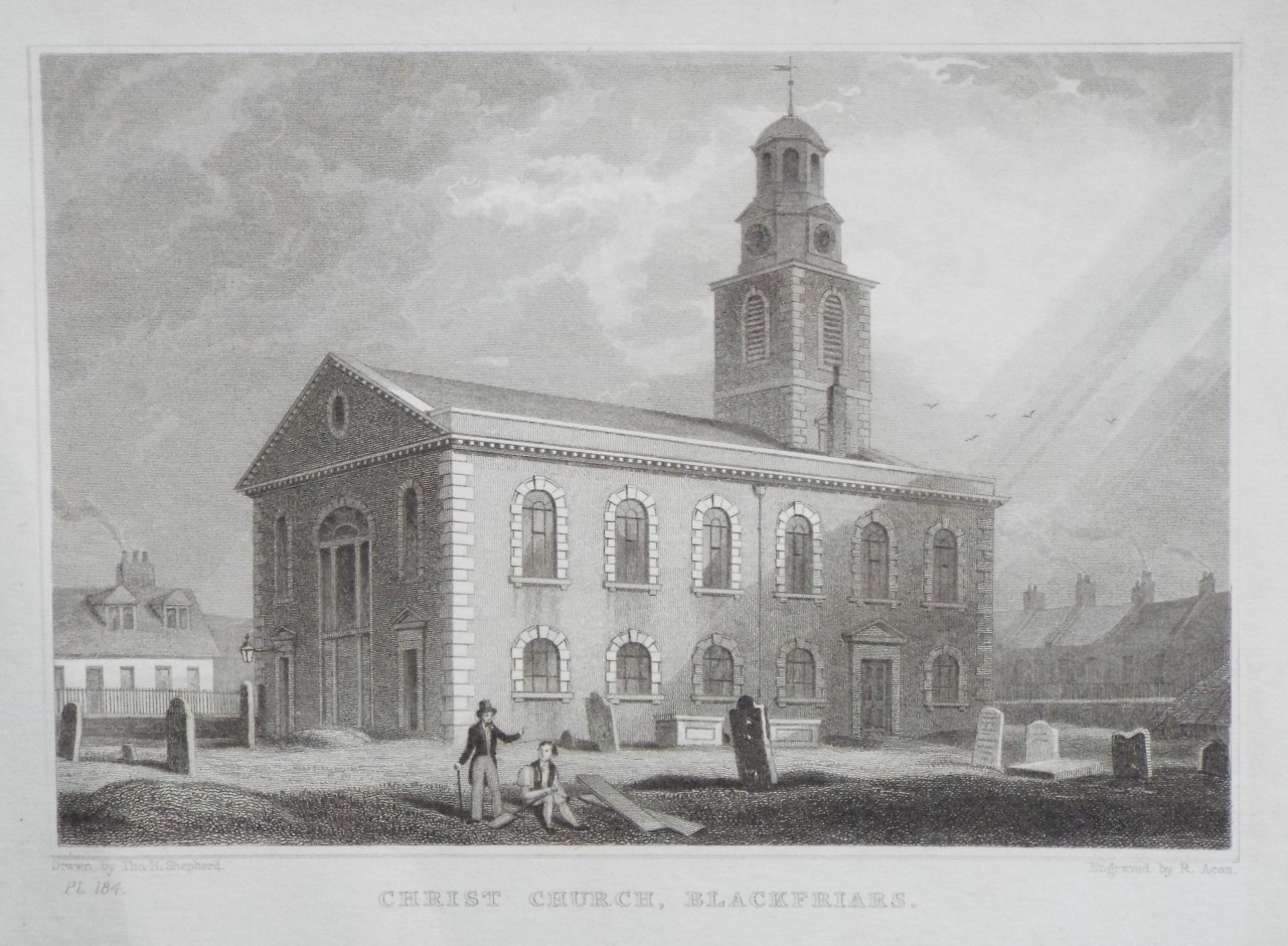 Print - Christ Church, Blackfriars. - Acon