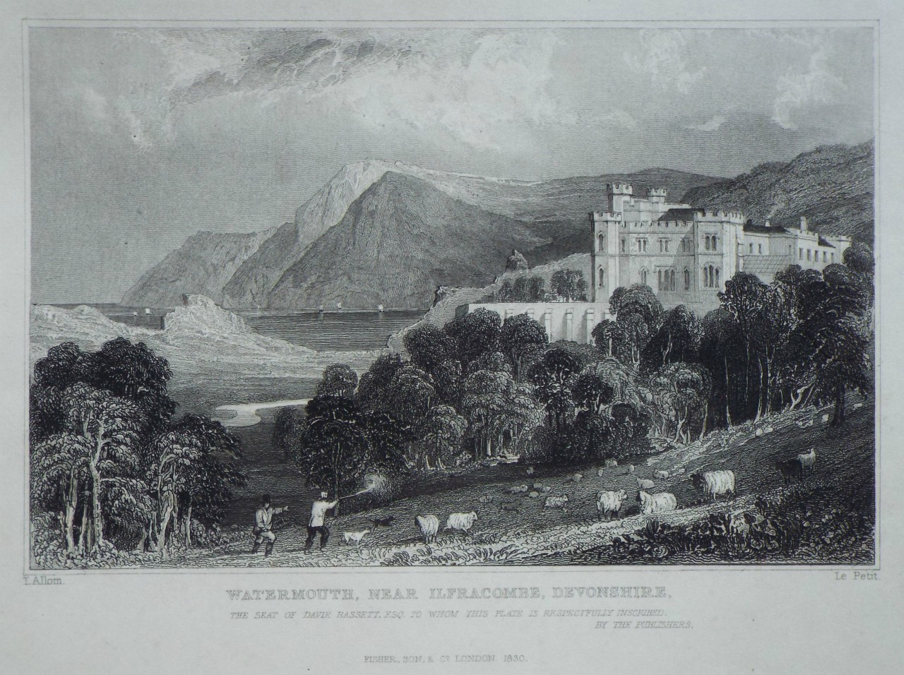 Print - Watermouth, near Ilfracombe, Devonshire. - Le