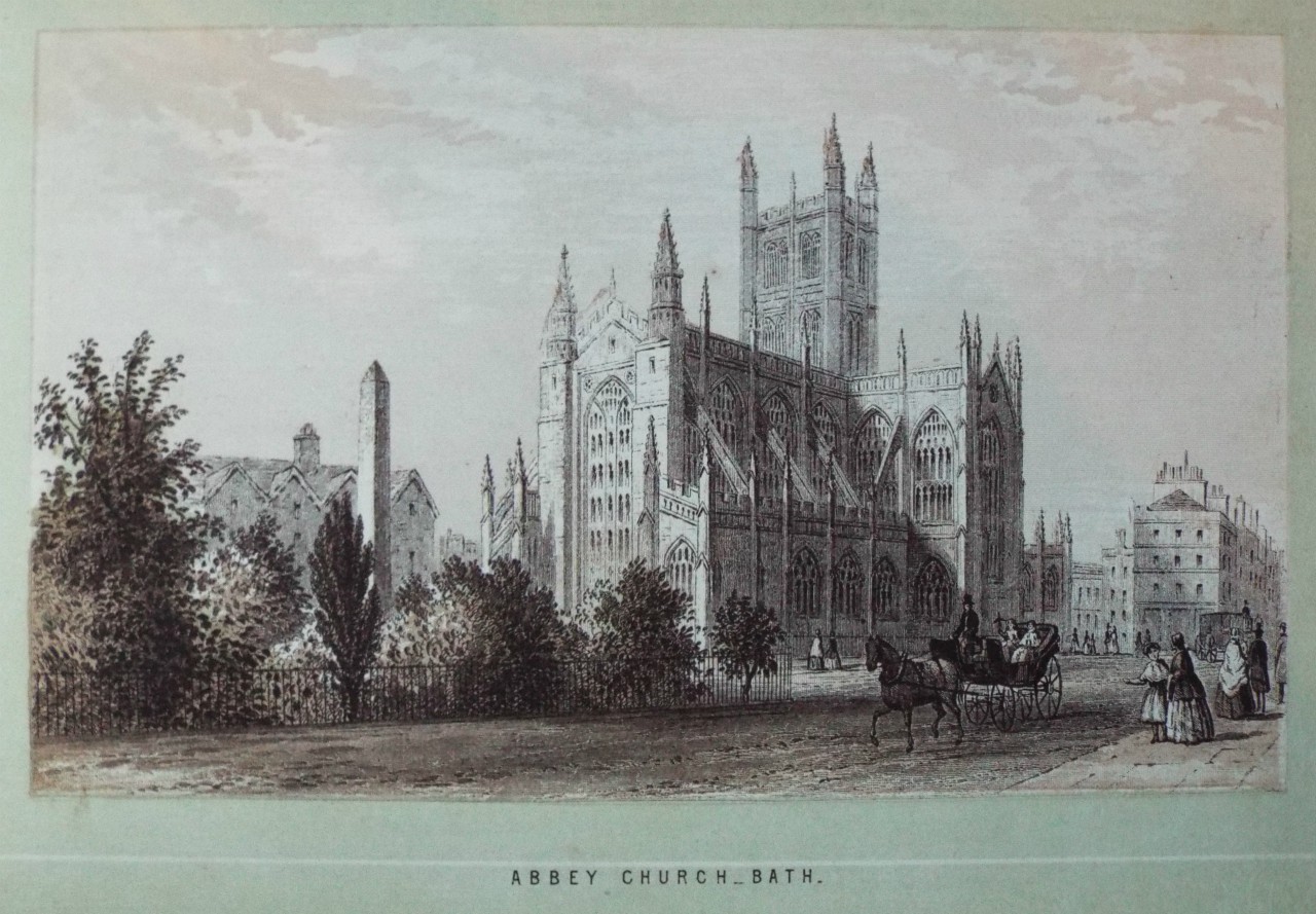 Chromo-lithograph - Abbey Church - Bath. - T
