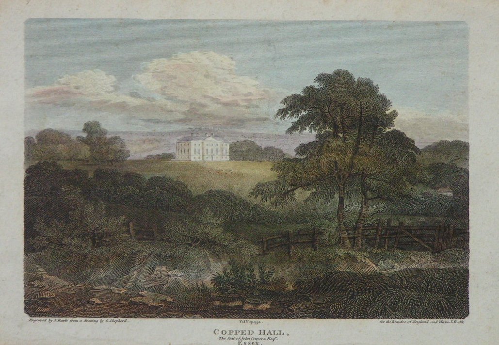 Print - Copped Hall, the Seat of John Conyers esqr Essex - Rawle