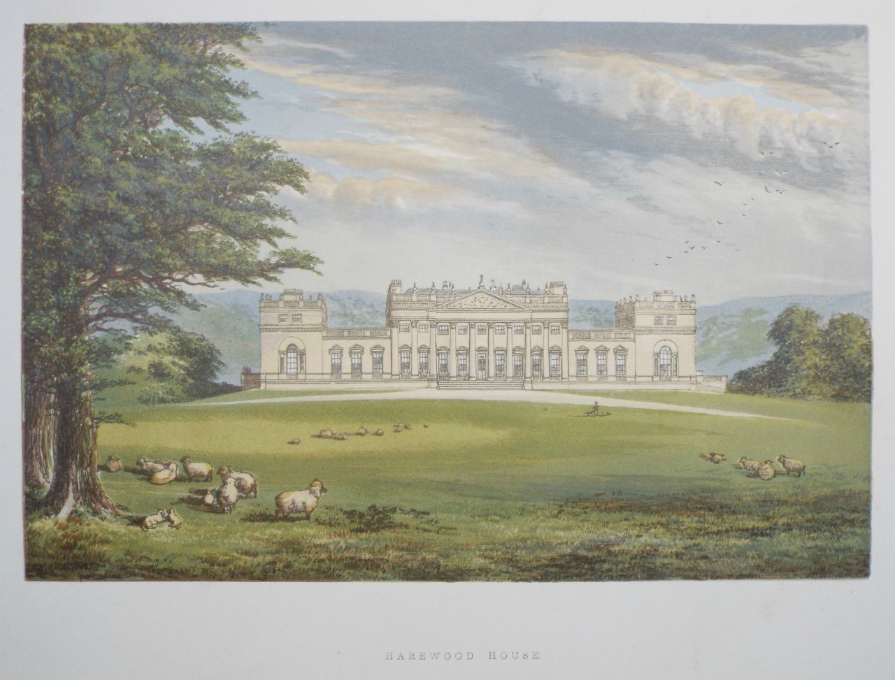 Chromo-lithograph - Harewood House.