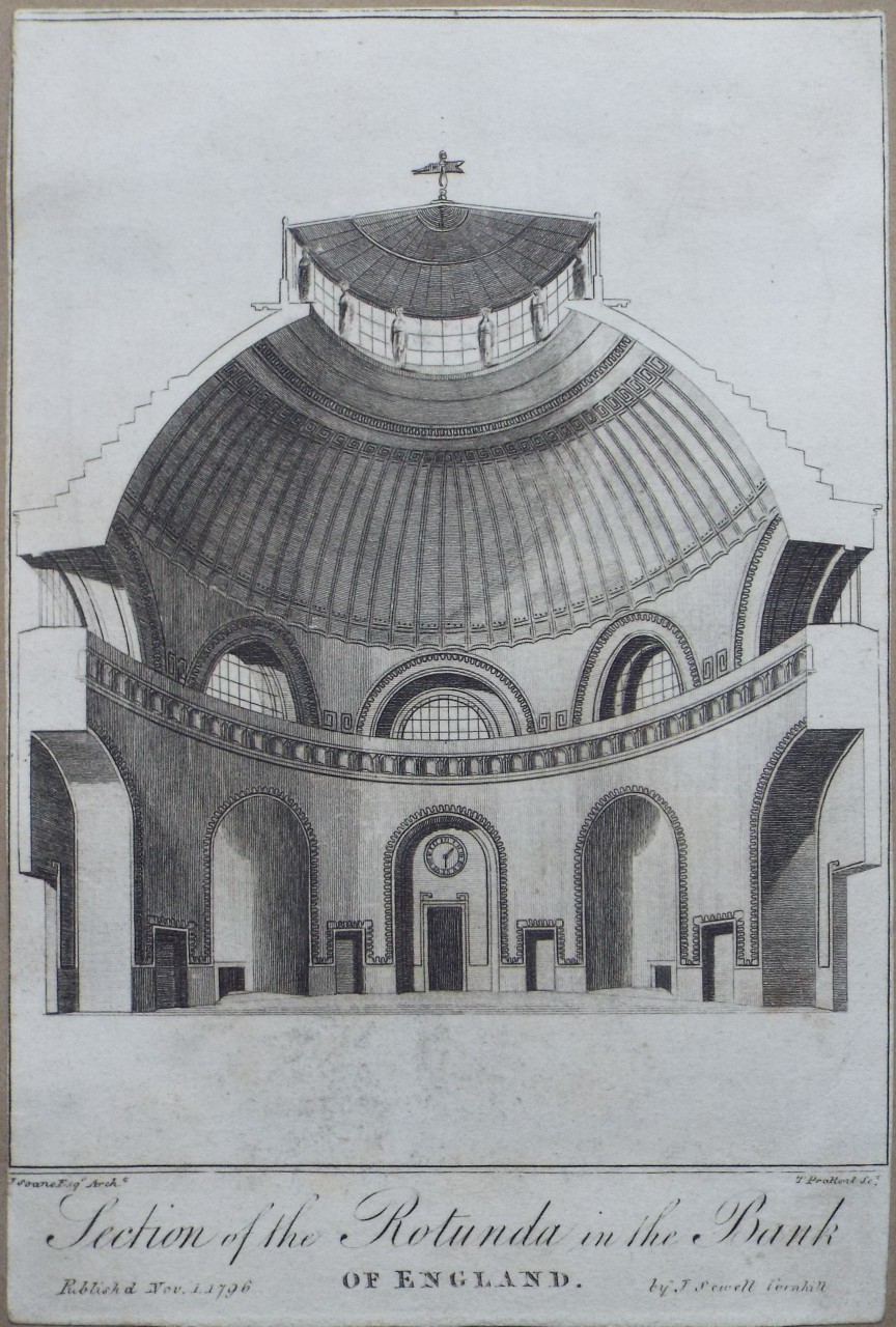 Print - Section of the Rotunda in the Bank of England. - Prattent